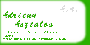 adrienn asztalos business card